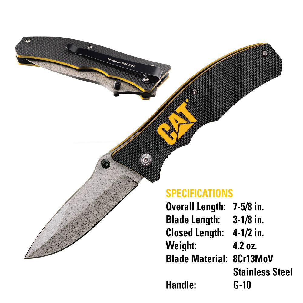 Cuchillo Navaja Plegable Cat 980002 Punta Curva image number 1.0