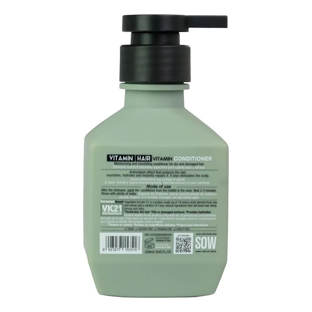 Sow Vitamin Hair Acondicionador Vk21 Nutritivo Cabello Seco 250ml image number 3.0