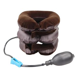 Coj&iacute;n Cuello Cervical 3 Nivel Inflable Viaje Caf&eacute;