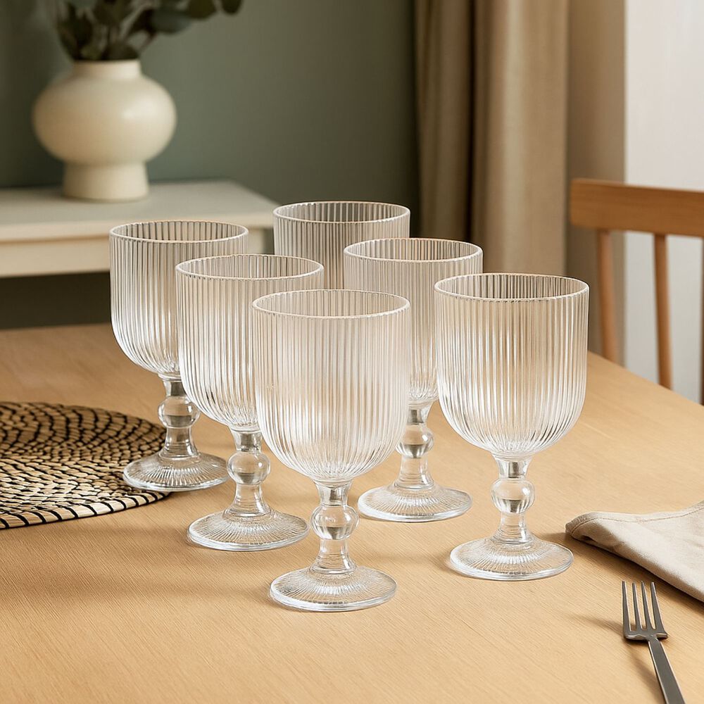 Set 12 Copas Vino Talladas 360ml Lisa Allegra De Vidrio image number 2.0