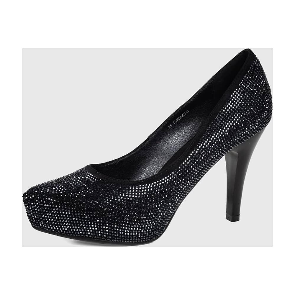 Zapato Candela Negro Con Brillos image number 2.0