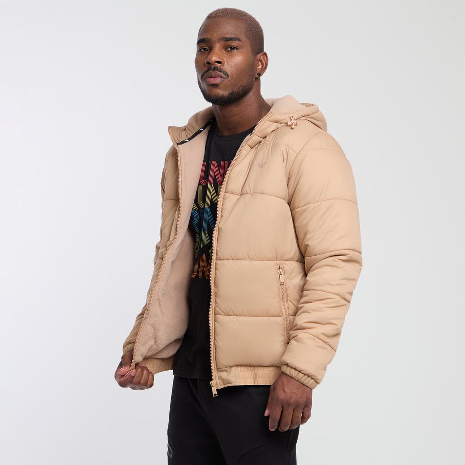 Parka Deportiva Lisa Regular Cuello Alto Con Capucha Hombre Wetland image number 2.0