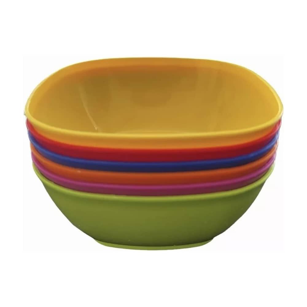 6 Bowls Pocillos Cereales Postres Pl&aacute;stico Reutilizable 12cm image number 0.0