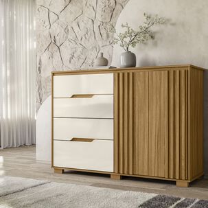 Cómoda Luzzia 4 Cajones 2 Puertas 147x105x47 Cm