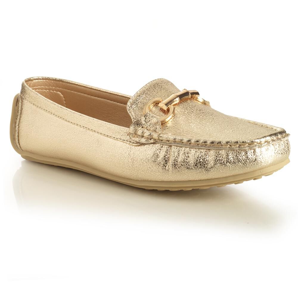 Mocasín Mujer Via Uno Oro image number 3.0