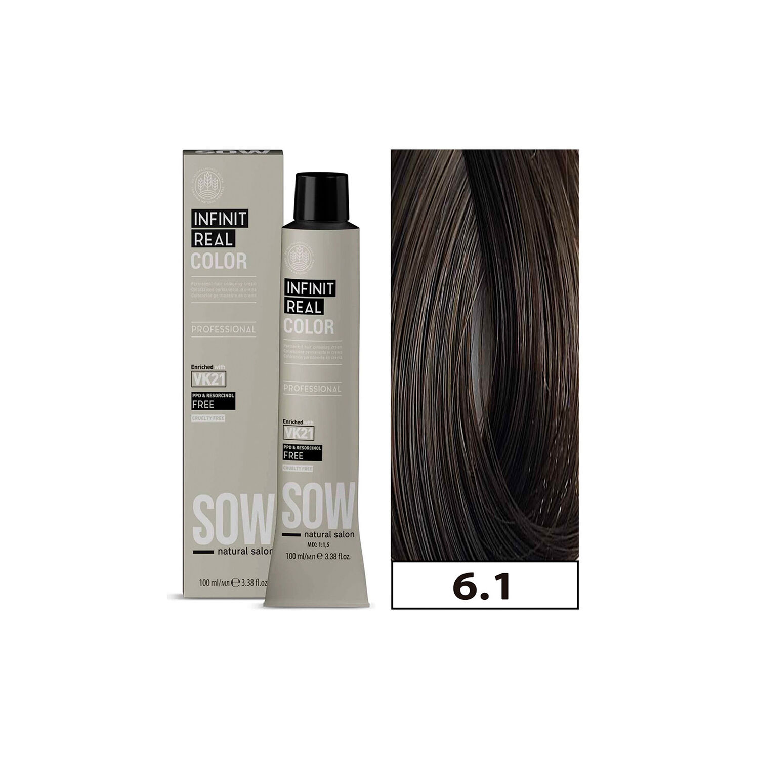 Tintura Sow Vk21 Permanente Sin Amoniaco 100ml + Oxidante image number 0.0