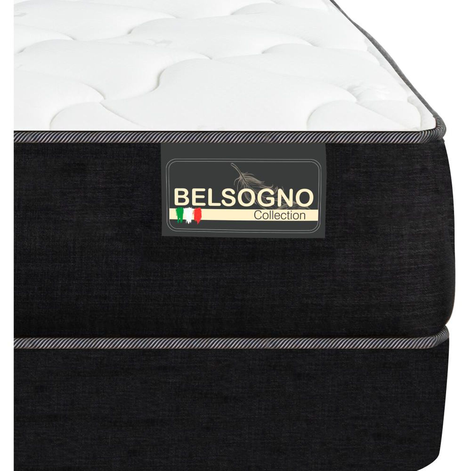 Cama Europea Belsogno Plus / 2 Plazas / Base Dividida + Respaldo image number 1.0