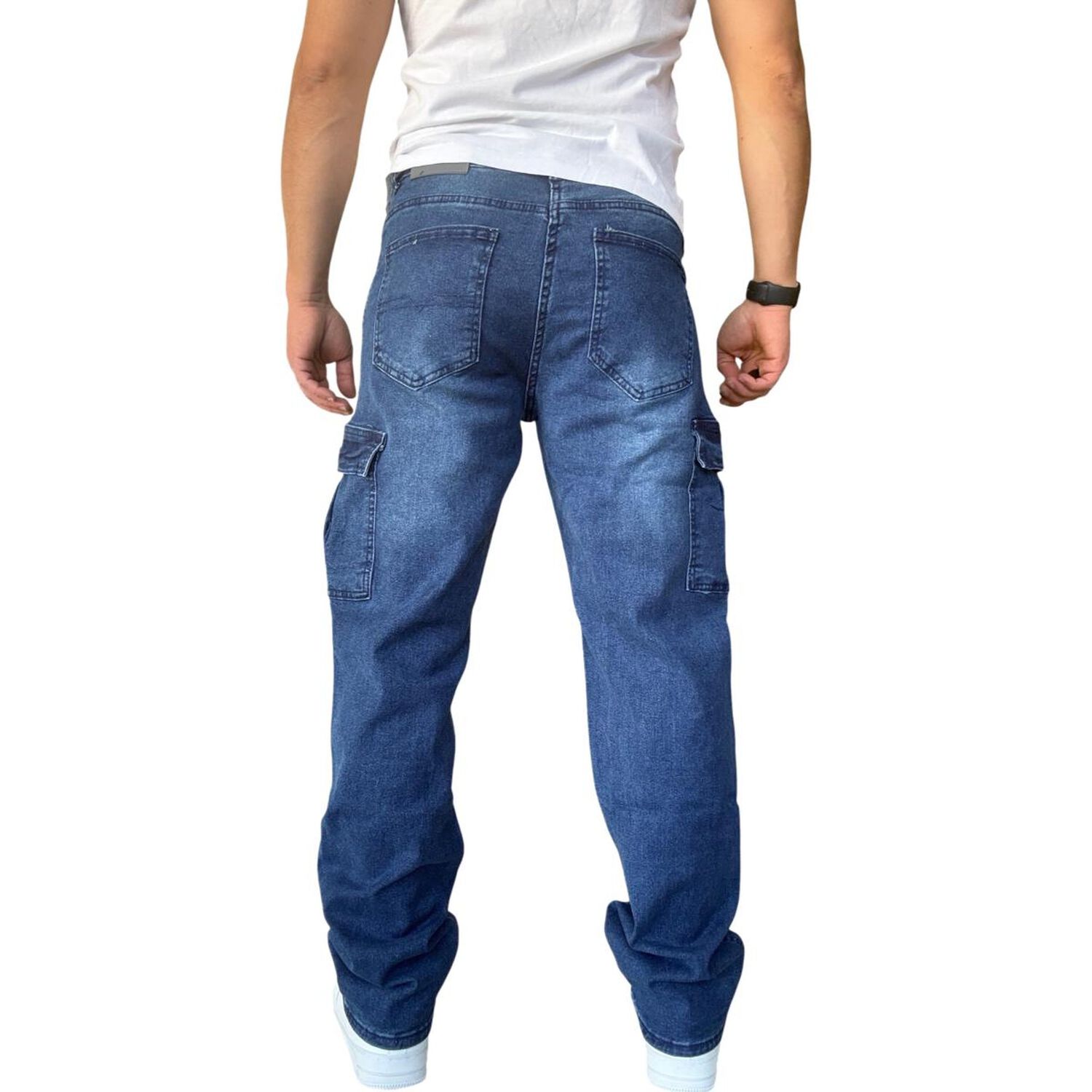 Jeans Cargo Recto Elasticado Stragth Fit Focalizado image number 7.0