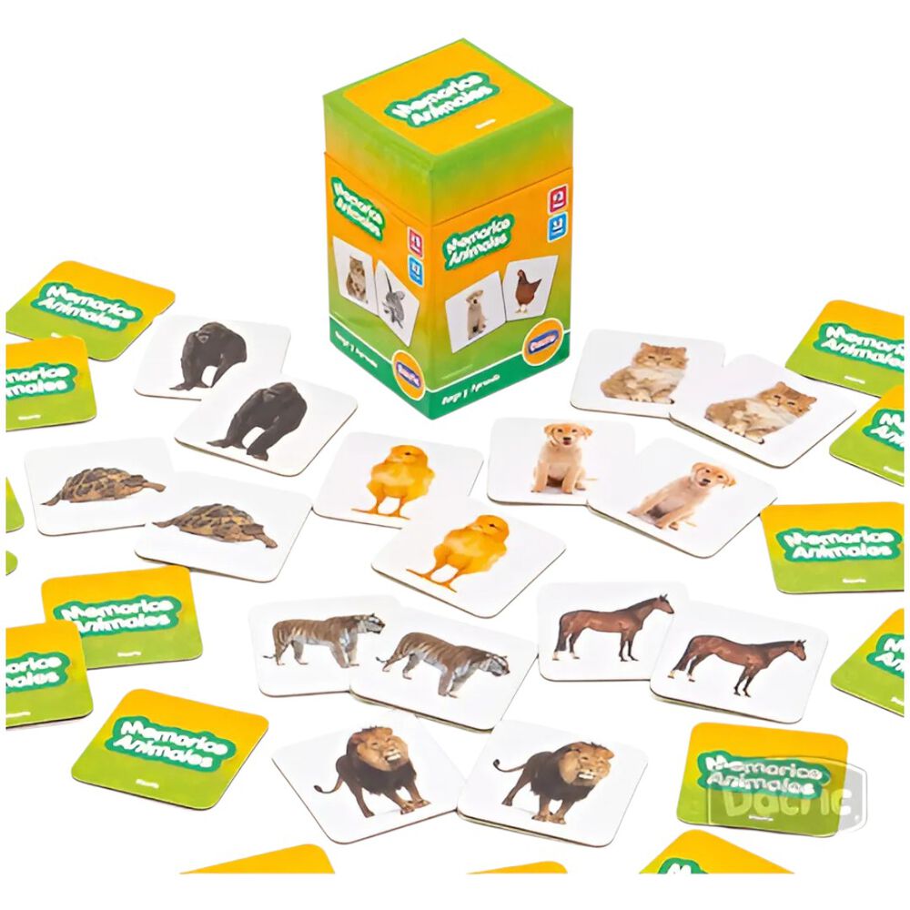 Juego De Mesa Memorice Animales Carton Dactic image number 2.0