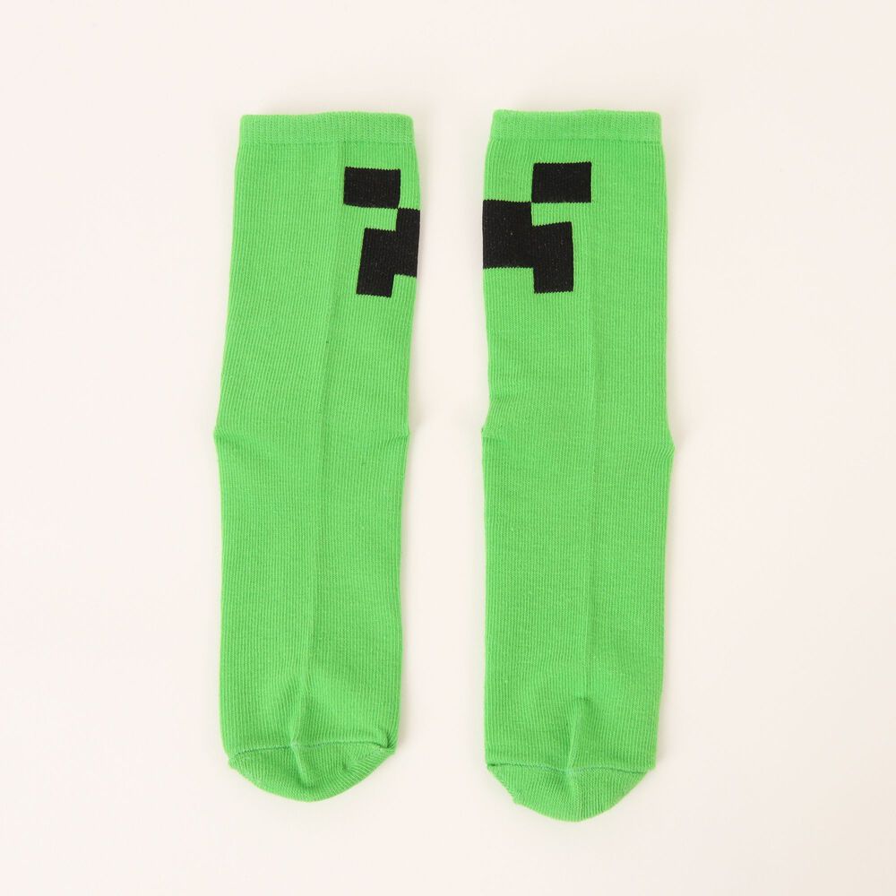 Tripack Calcetines Ni&ntilde;o Verde Creeper Minecraft image number 8.0