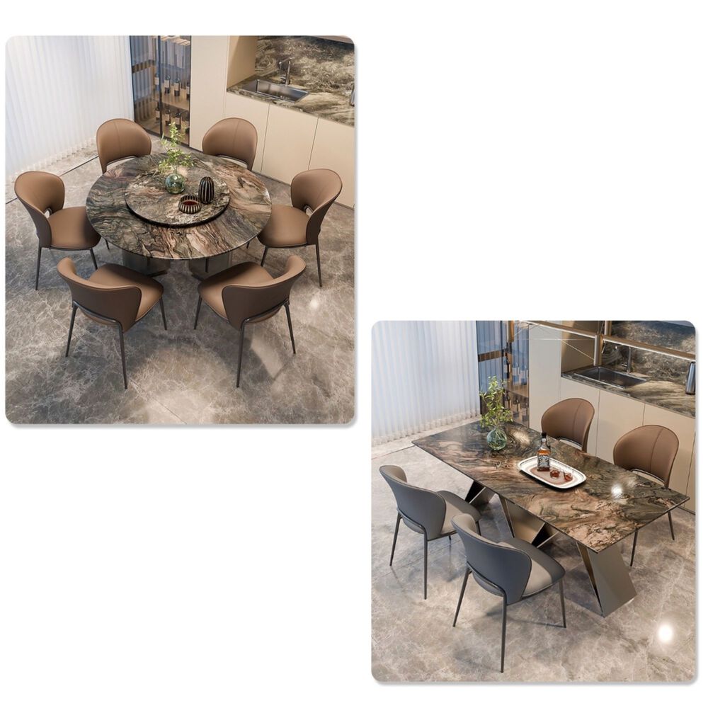 Pack 4 Sillas De Comedor Premium Ecocuero Deli Naranjas image number 3.0
