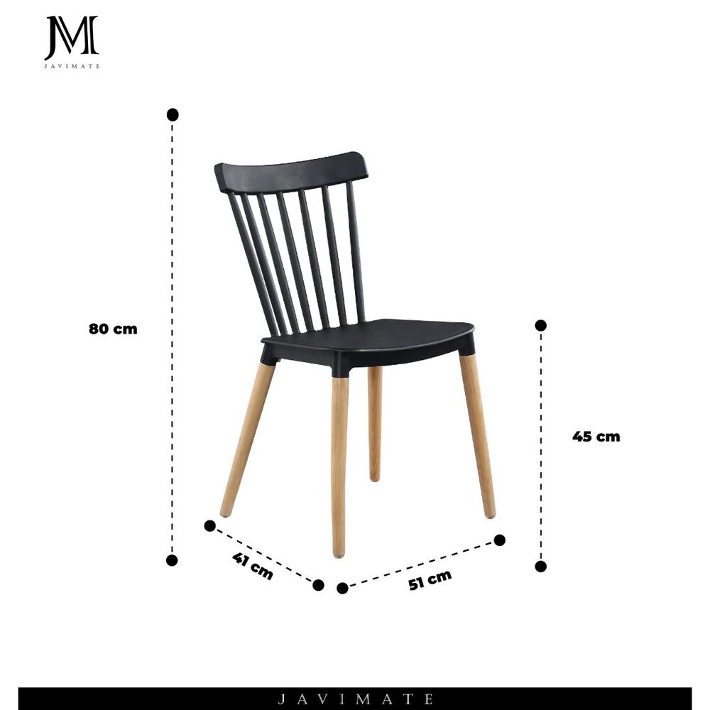 Silla De Comedor Windsor Negro image number 3.0