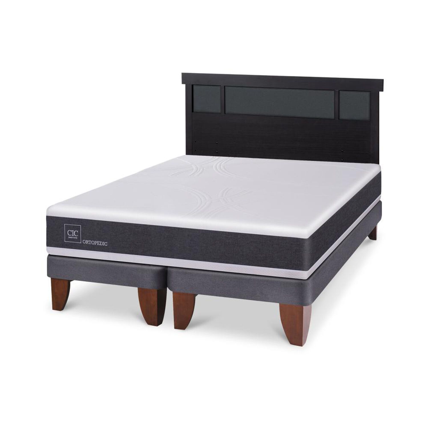 Cama Europea Cic Ortopedic / 2 Plazas / Base Dividida + Respaldo image number 4.0