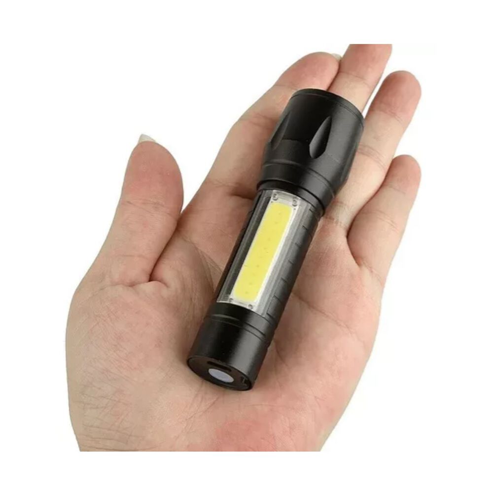Mini Linterna Led De Mano Recargable Usb Gancho 525 Con Zoom image number 3.0