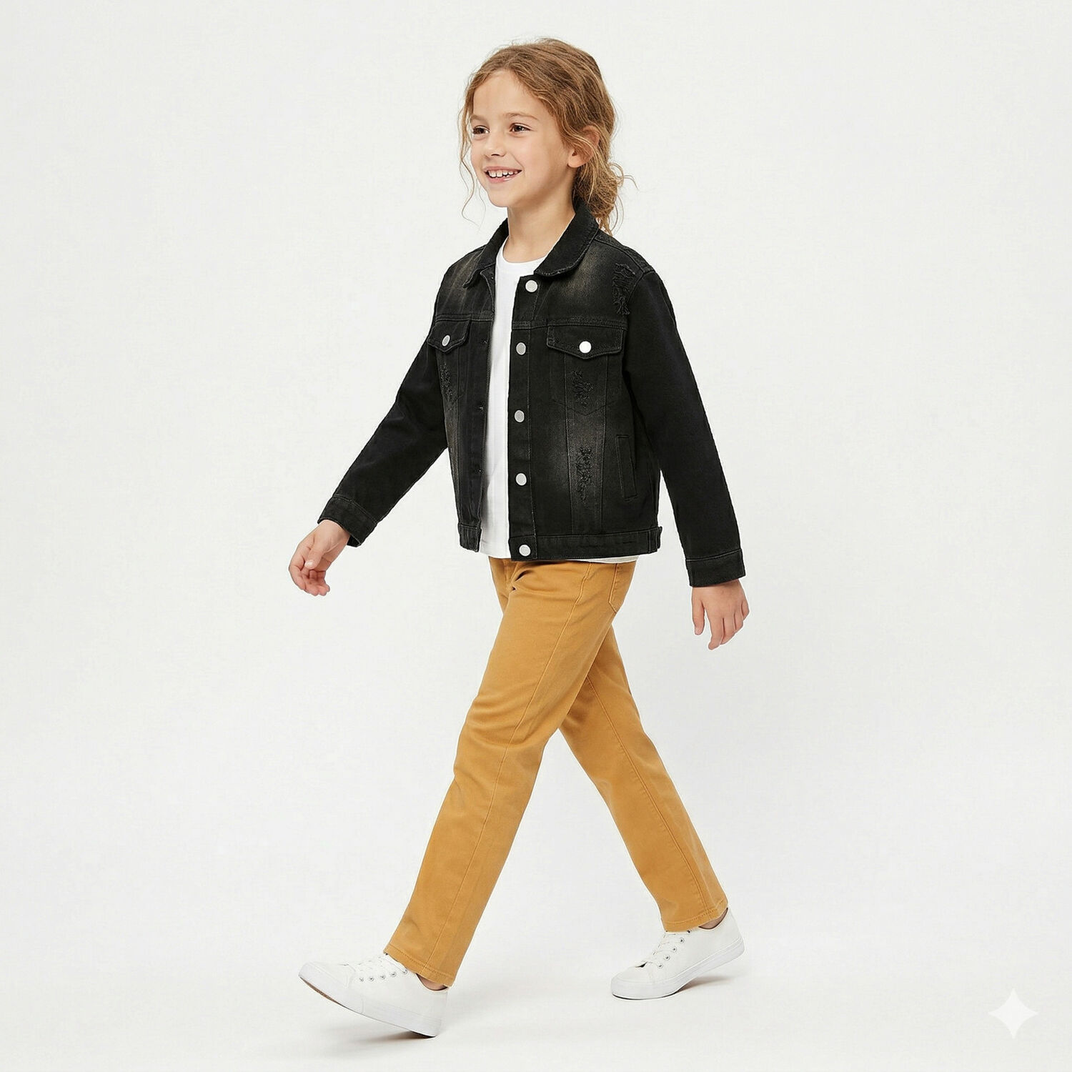 Chaqueta Mezclilla Ni&ntilde;os Denim Cl&aacute;sica Con Bolsillos image number 0.0