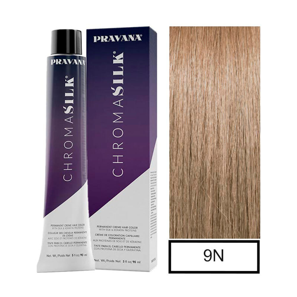 Pravana - Tintura Permanente Chromasilk Rubio Clarisimo Natural 9n 90ml + Oxidante image number 0.0