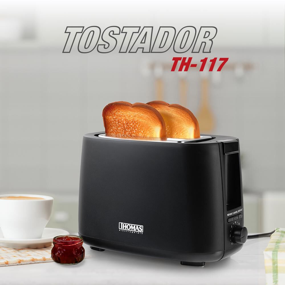 Tostador De Pan Thomas Th-117 / 2 Rebanadas / 750 Watts image number 2.0