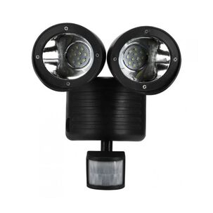 Lampara Solar Led 2 Cabezales Sensor De Movimiento