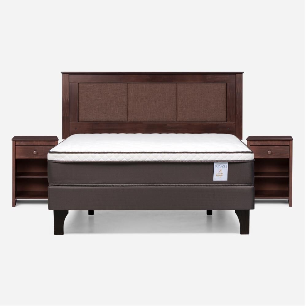 Cama Europea Rosen New Style 4 Plus / 2 Plazas / Base Normal + Set De Maderas Rachel image number 0.0