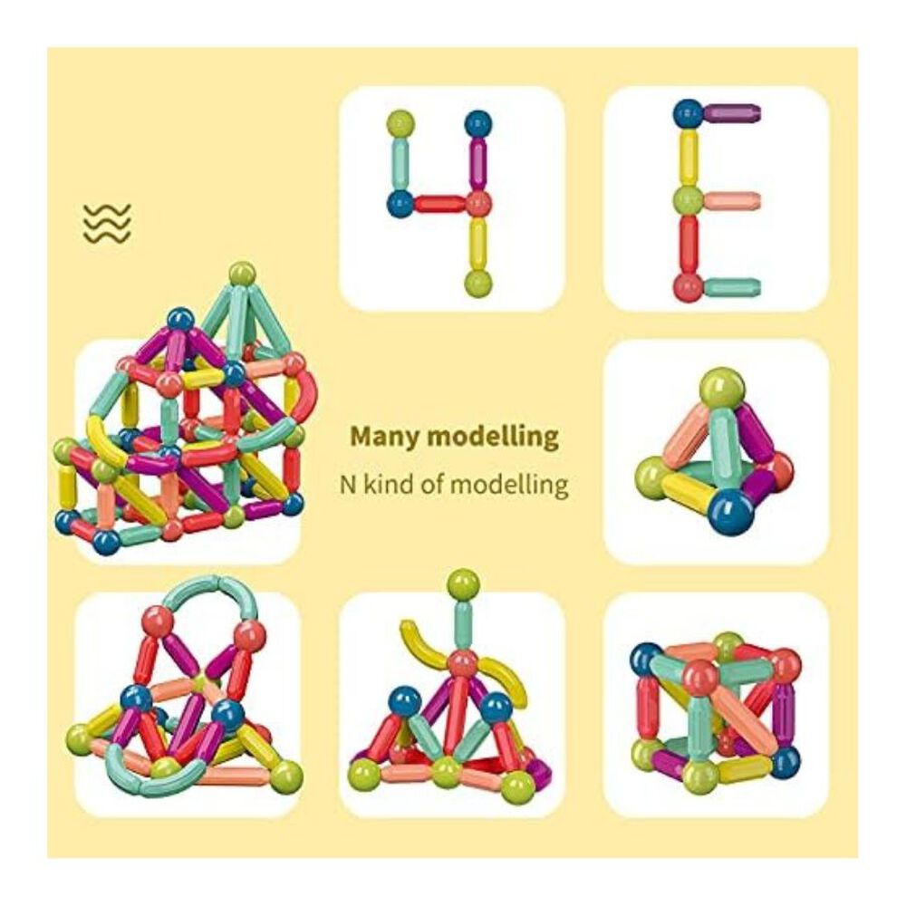 Bloques Magneticos Juguete Construccion Infantil 42 Pcs image number 2.0