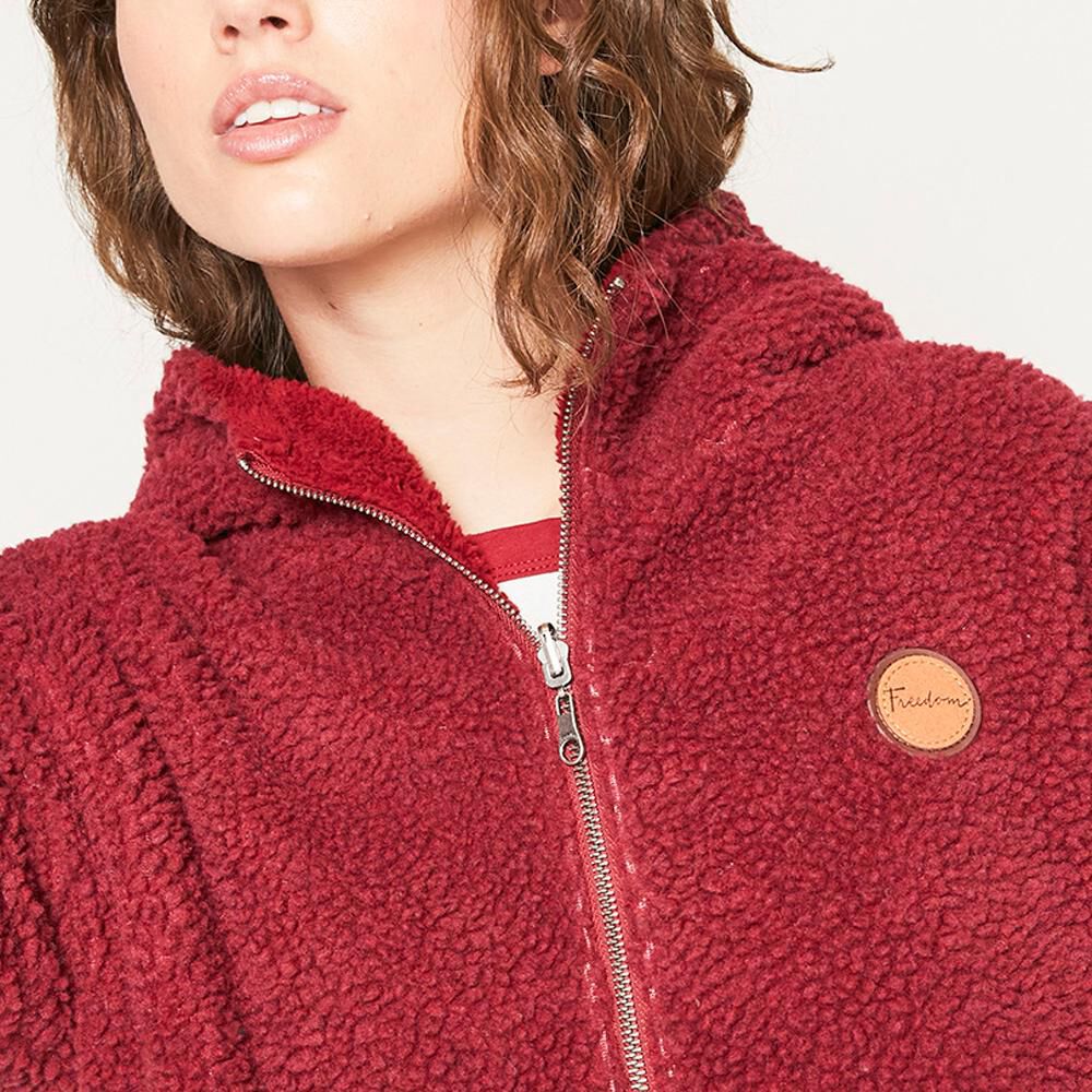 Chaqueta Reversible Sherpa Peludo Con Capucha Mujer Freedom image number 3.0