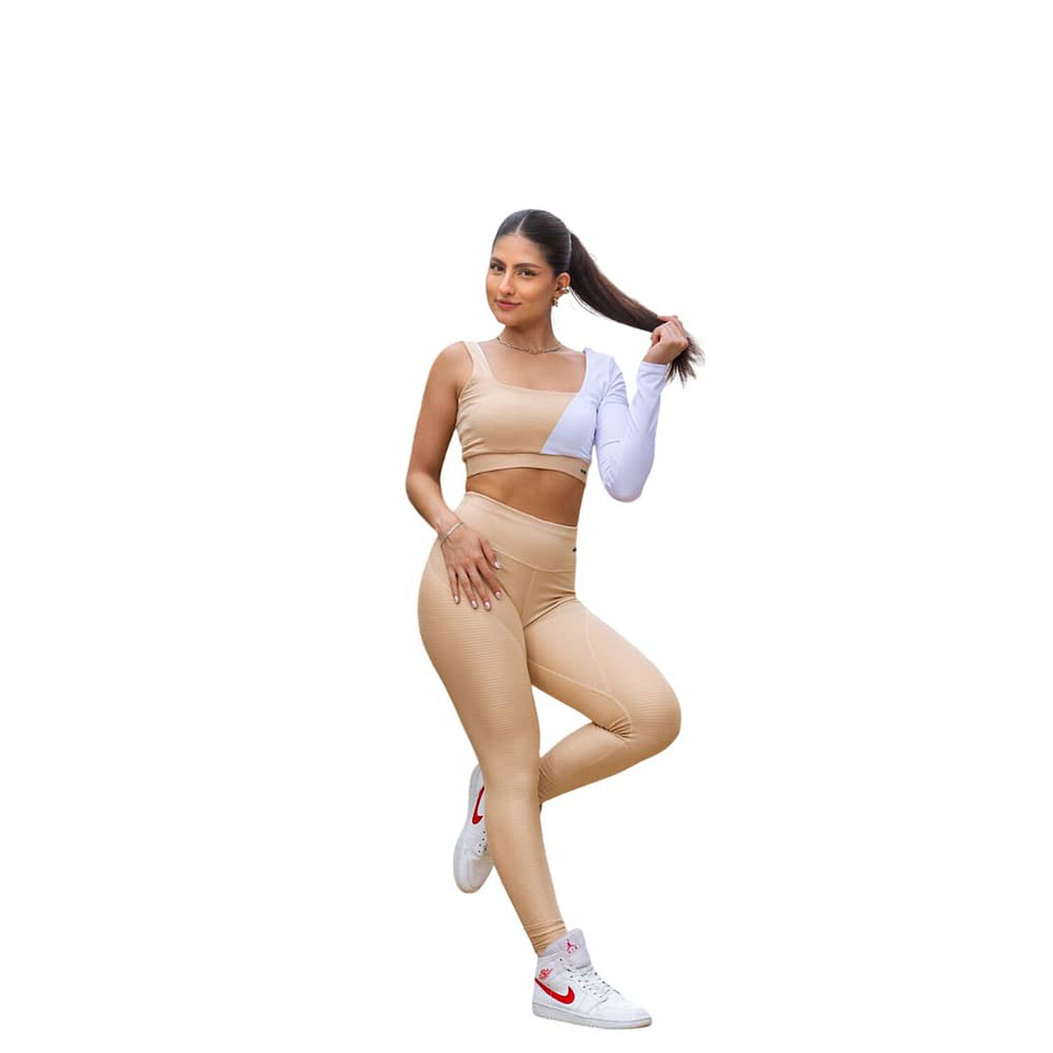 Conjunto Deportivo E531 Leggins + Buzo Corto image number 1.0