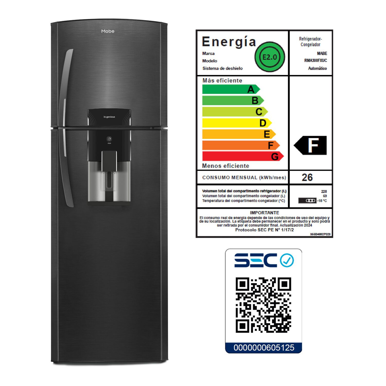 Refrigerador Top Freezer Mabe RMA300FXUC / No Frost / 297 Litros / F image number 9.0