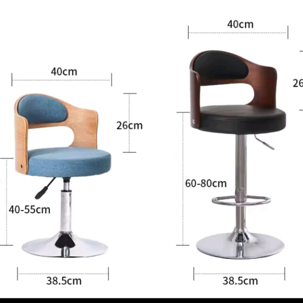 Pack 2 Sillas Bar De Luxe Madera Con Respaldo Boscco Negro/negro image number 3.0