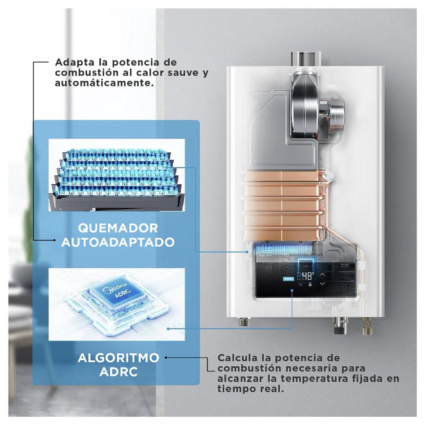 Calefont Midea MGWH10-20EQPCLW-GN / 10 Litros / Natural image number 5.0