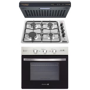 Kit Cocina Sindelen Campana CA-606NG + Horno HE-7200IN + Encimera CEG-4600IN / 4 Quemadores
