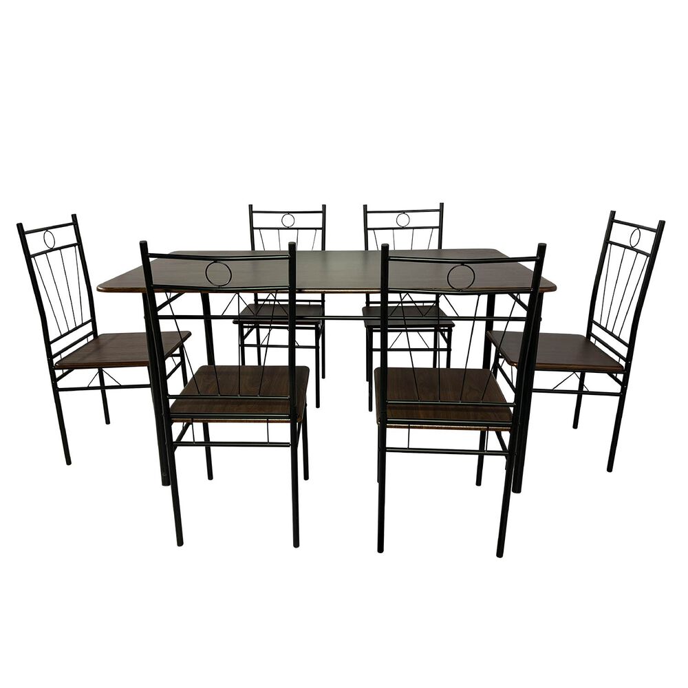 Juego De Comedor 6p Verona Negro 74x80x140 Cm image number 0.0