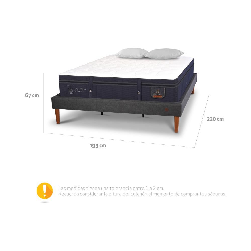 Cama Europea Cic Super Premium / King / Base Normal + Almohadas image number 12.0