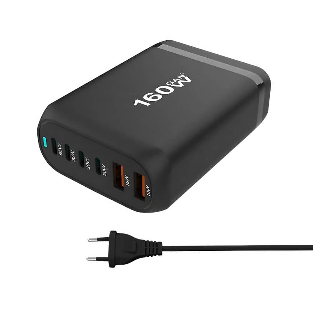 Cargador Adaptador Puertos Multiples Carga Rapida 160w image number 0.0