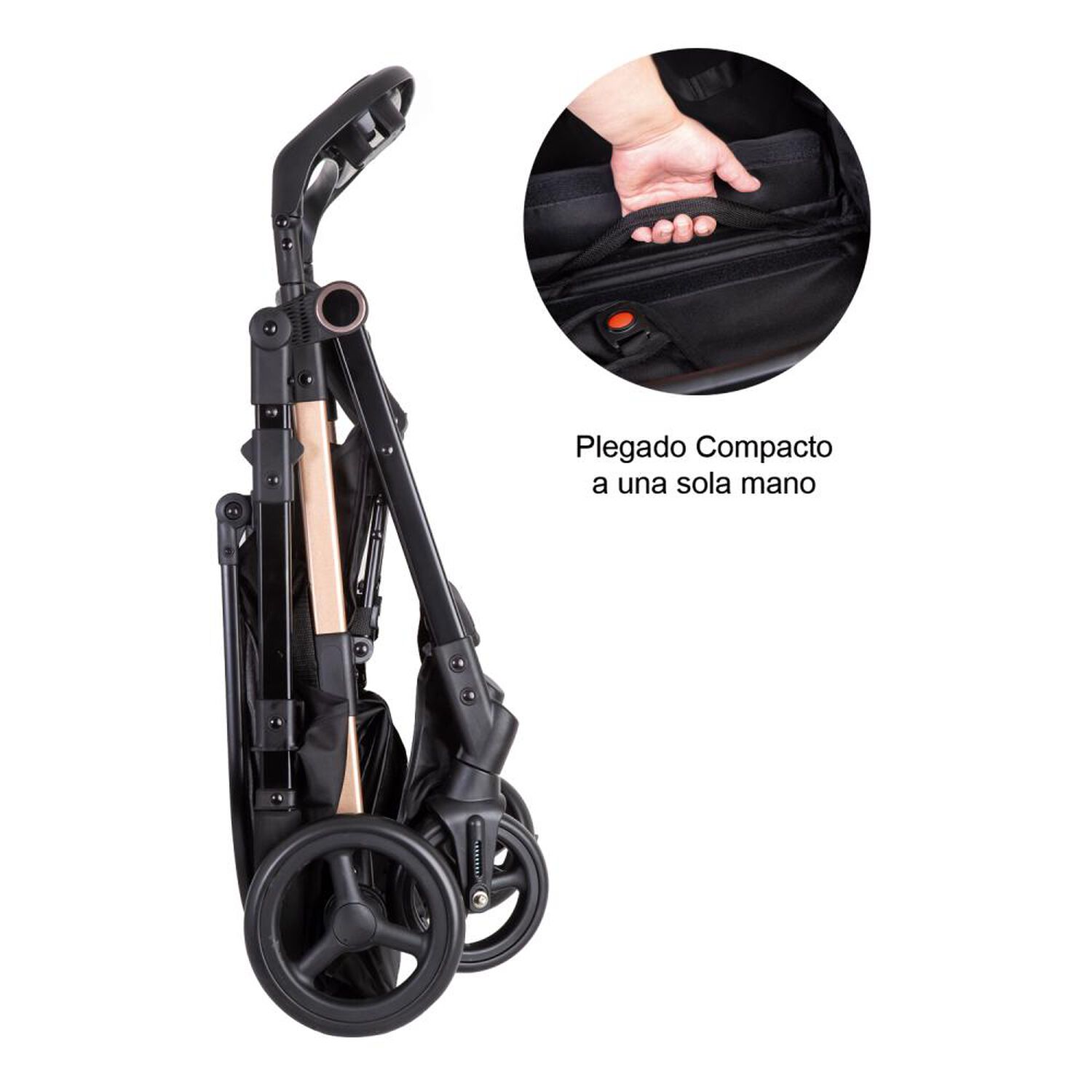Coche De Paseo Bebesit City Reversible Con Bandeja Gris image number 6.0