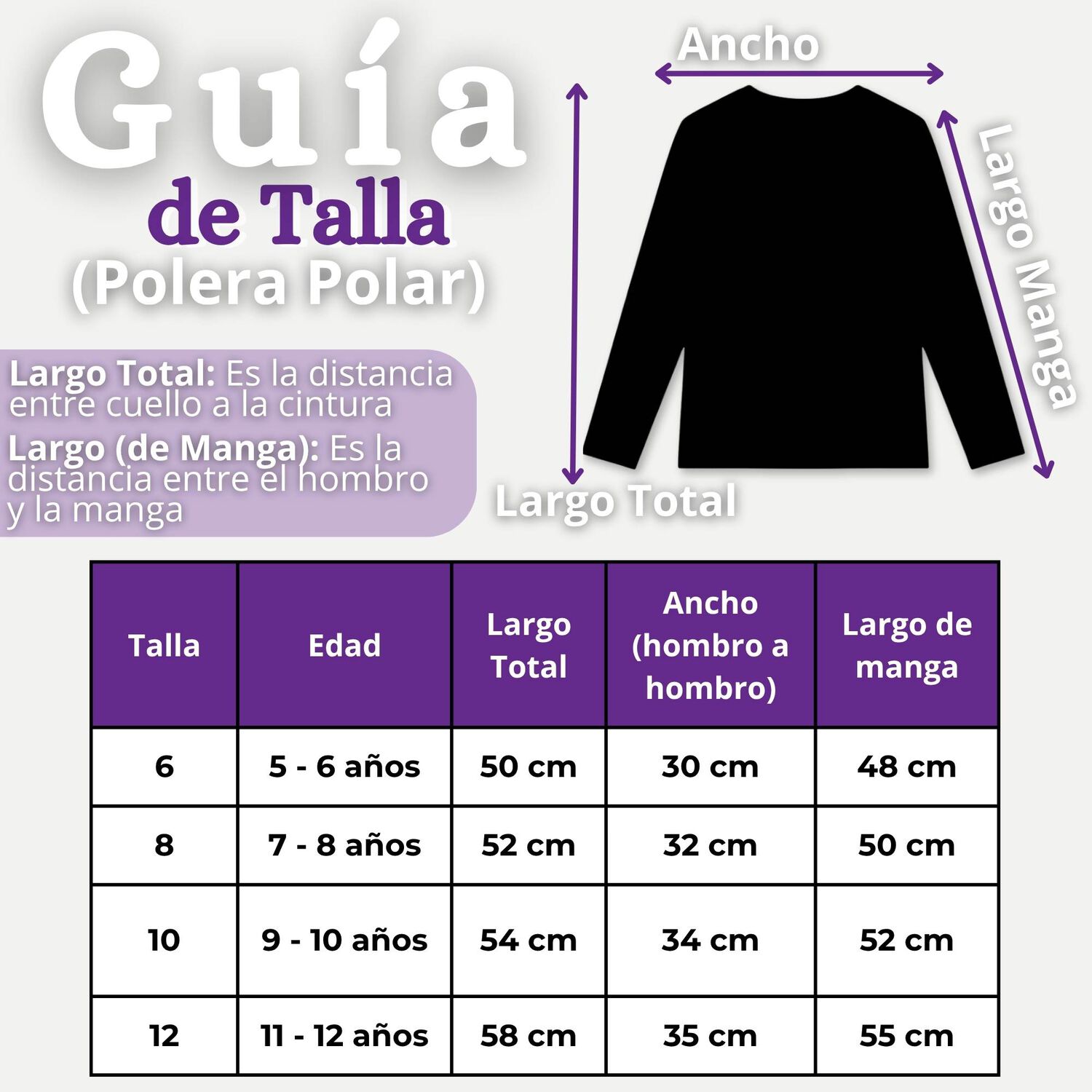 Pack 6 Poleras Camisetas Polar Primera Capa Cuello Redondo Manga Larga Colores Surtido Ni&ntilde;a image number 2.0