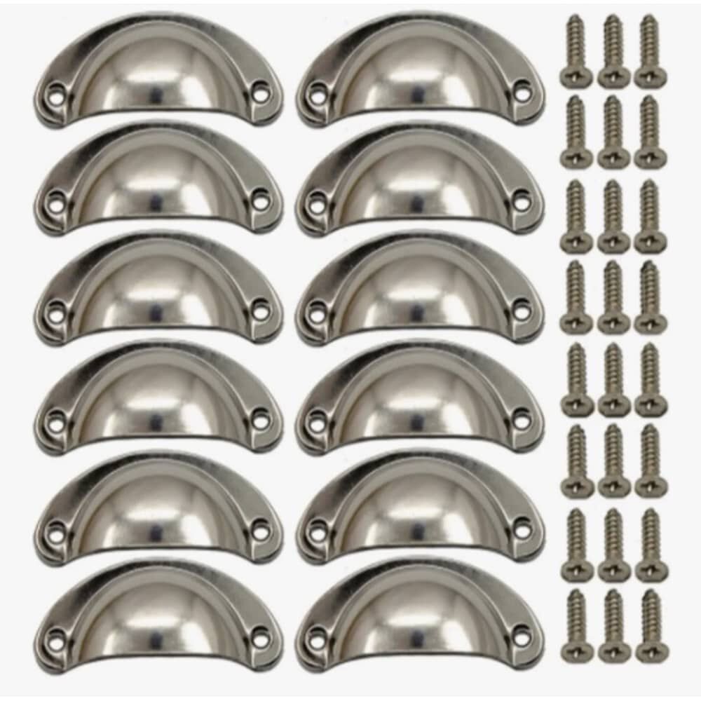 Set 12 Tiradores Para Muebles Plata image number 0.0