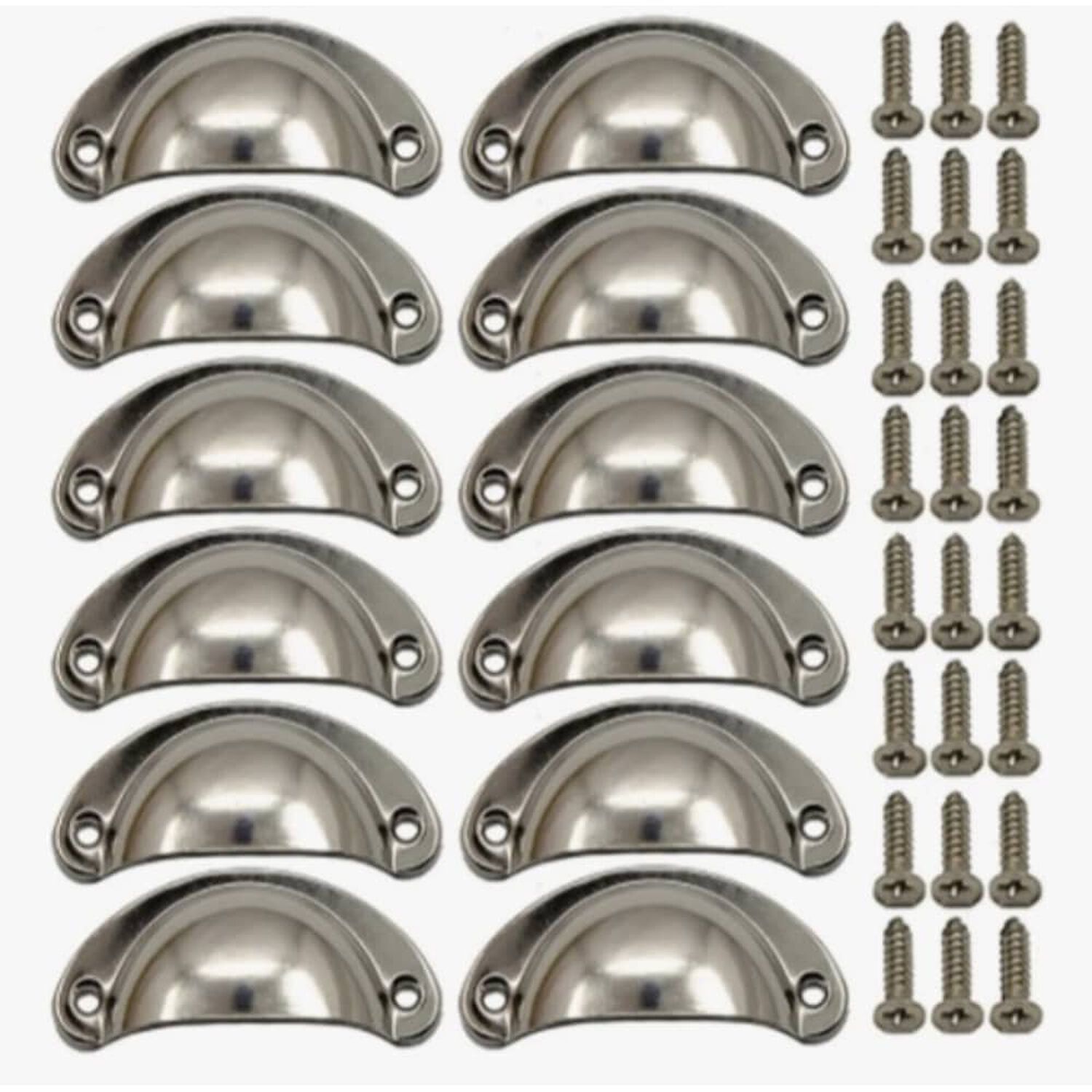 Set 12 Tiradores Para Muebles Plata image number 0.0