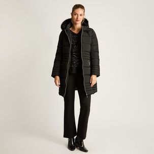 Parka Con Capucha Con Pelos Mujer Lorenzo Di Pontti