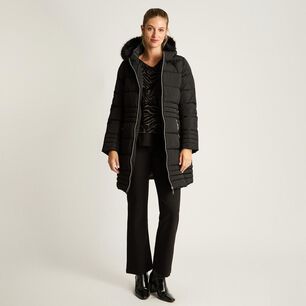 Parka Con Capucha Con Pelos Mujer Lorenzo Di Pontti