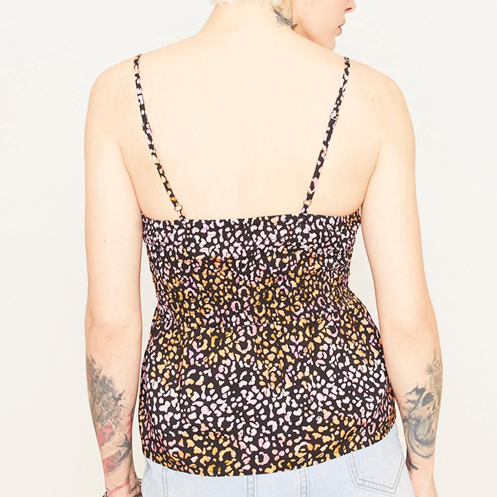 Blusa Panal Regular Sin Mangas Cuello V Mujer Rolly Go image number 2.0
