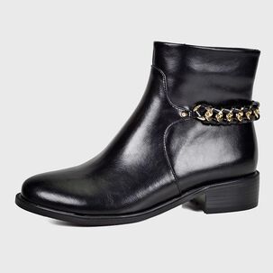 Botín Cuero Nantes Negro Botín Cuero Nantes Negro