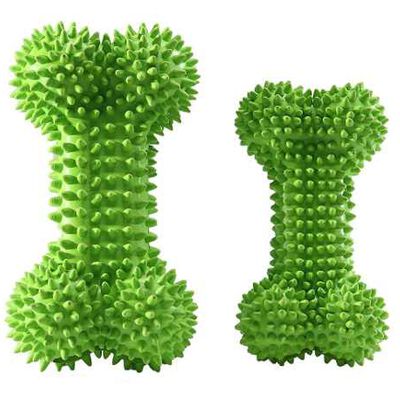 Hueso Goma Limpiadientes Verde Talla M Perro Mascan