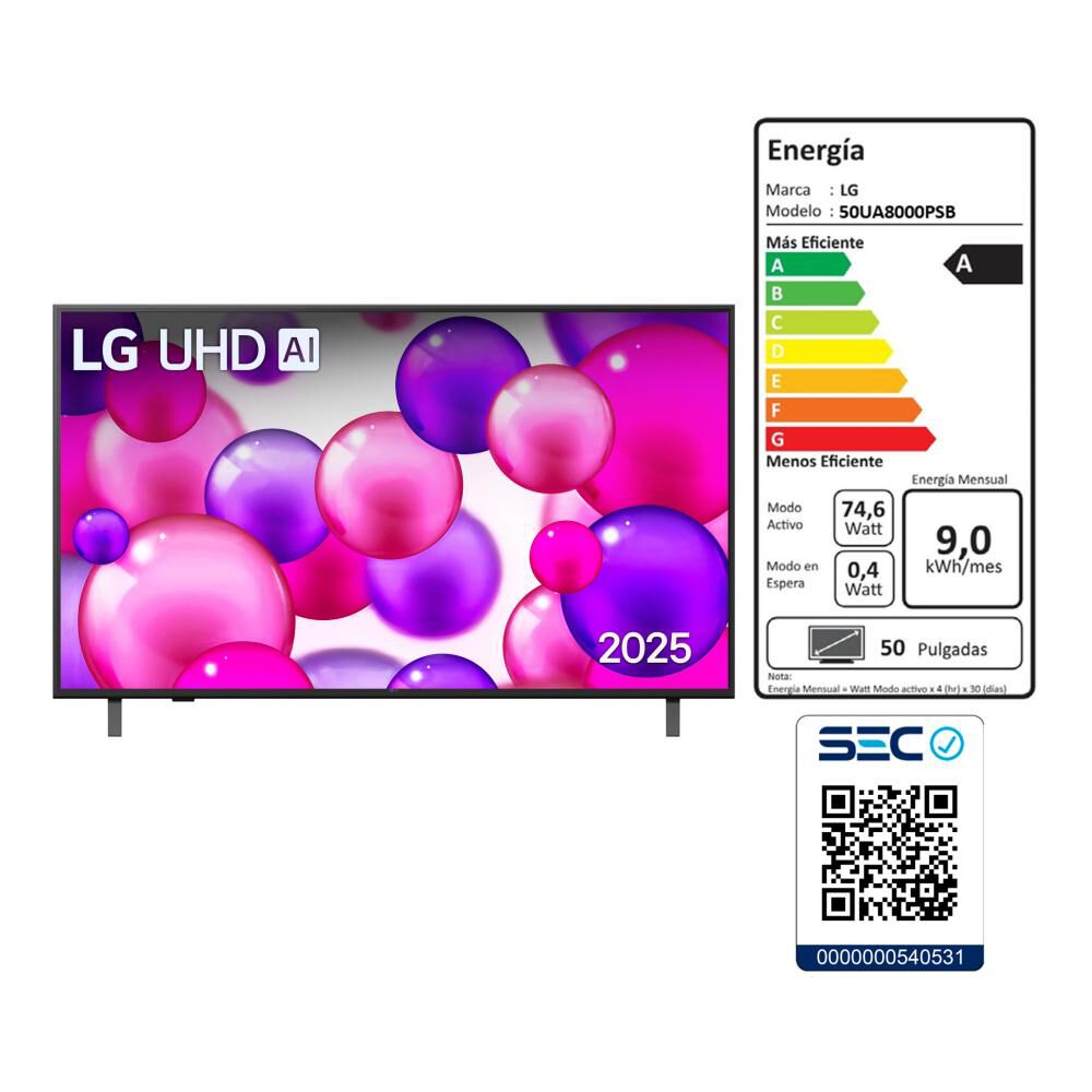 Led 50" LG 50UA8000PSB / Ultra HD 4K / Smart TV image number 3.0