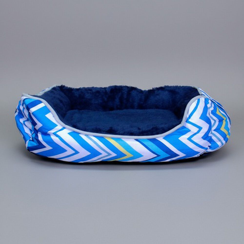 Cama Para Mascotas Espuma - Talla S (tricolor Azul) image number 2.0