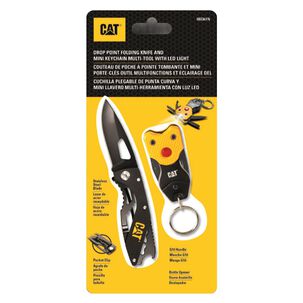 Cuchillo Navaja Mas Llavero Multiherramienta Con Luz Cat 980361n