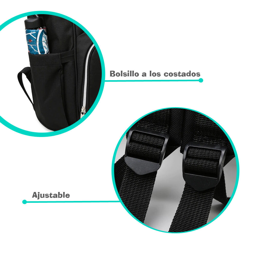 Multifuncional Mochila Maternal Disney Bolso Pañalera Bebe image number 4.0