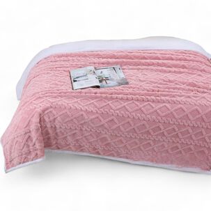Frazada Polar Con Chiporro Medida 230x250cm King Color Rosa Ftch (3)