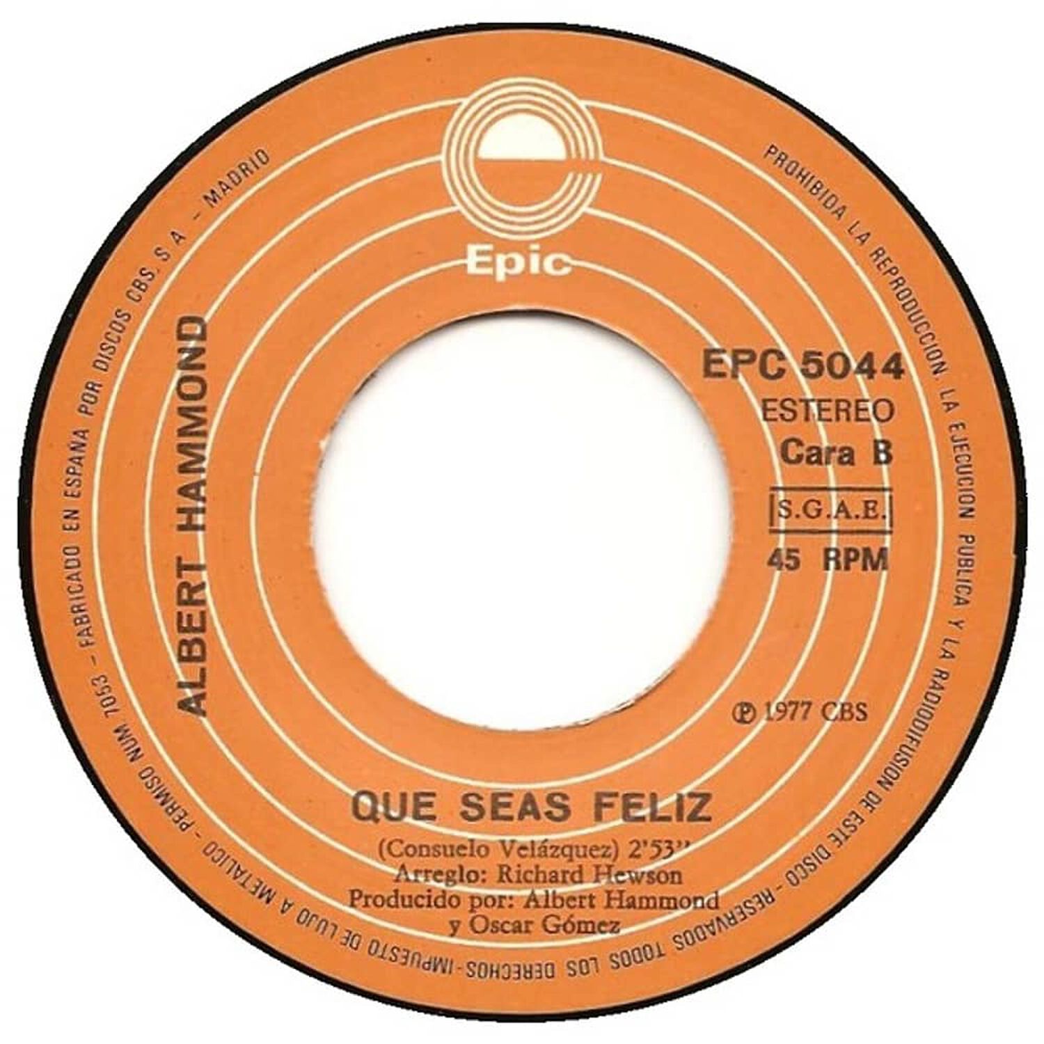 Albert Hammond - Eres Toda Una Mujer | 7" Single Usado image number 3.0
