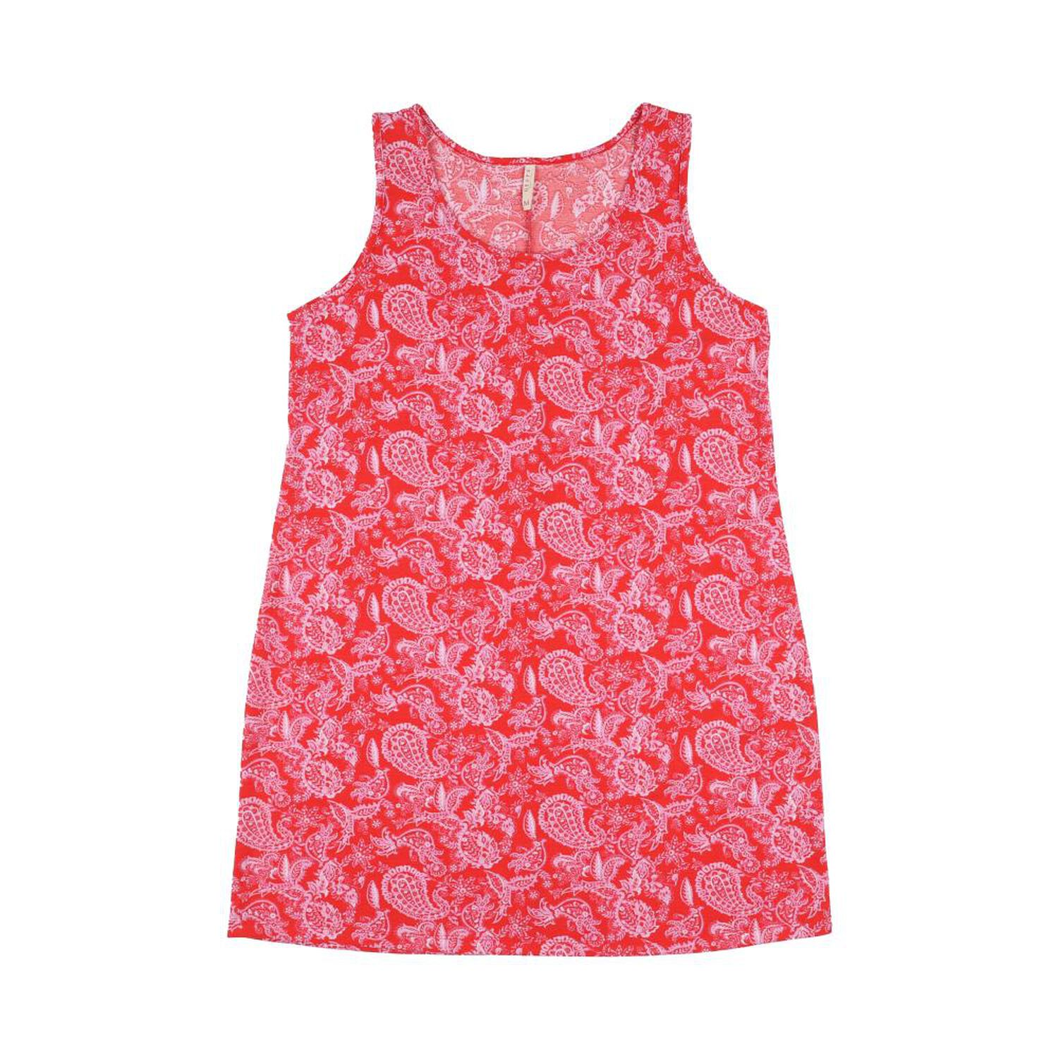 Vestido Corto Full Print Sin Mangas Cuello Redondo Mujer Geeps image number 0.0