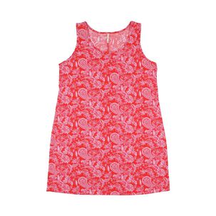 Vestido Corto Full Print Sin Mangas Cuello Redondo Mujer Geeps